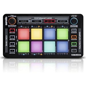 Reloop Neon - Add-On USB DJ Controller met snelheidsgevoelige RGB performance drum pads, Plug and Play met Serato DJ Pro, (zwart)