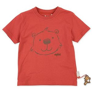 Sigikid T-shirt van biologisch katoen voor mini-jongens in de maten 98 tot 128, roodbruin, 122 cm