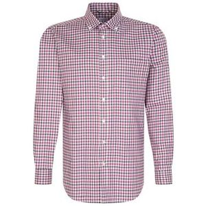 Seidensticker Zakelijk overhemd voor heren, regular fit, strijkvrij, New Button-down, lange mouwen, 100% katoen, roze, 44