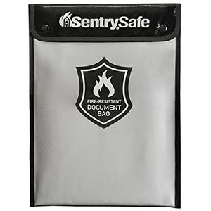 SentrySafe Brand- en waterbestendige tas met rits voor documenten, 1,5"" x 11"" x 15"", FBWLZ0