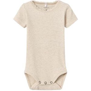NAME IT Baby - Meisjes Nbfkab Ss Body Noos, Peyote Melange, 86
