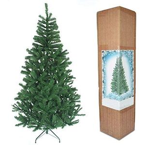 Shatchi Kerstboom 120 cm, groen, 230 takjes, dennenboom met metalen standaard