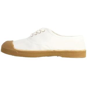 Bensimon Dames katoen colorsole sneakers, Wit, 38 EU