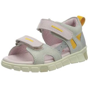ECCO Mini Stride Platte sandaal voor babymeisjes, Grijs Multicolor Concrete, 21 EU