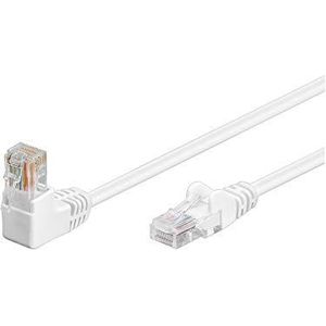 Goobay 94168 CAT 5e verbindingskabel 1 x 90° gebogen, U/UTP, 15 m, wit