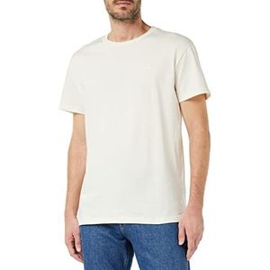 TOM TAILOR Denim Uomini T-shirt met backprint 1033032, 10338 - Soft Light Beige, XXL