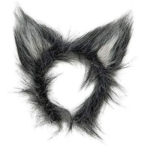 Widmann 2324W haarband wolforen uit pluche, zwart/grijs, één maat
