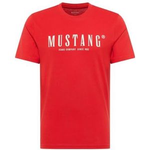 MUSTANG - Austin - Shirt - oranjerood / wit