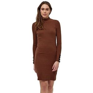 Desires Dames Jamela Rib Jurk, Apple Butter Bruin Gestreept, M