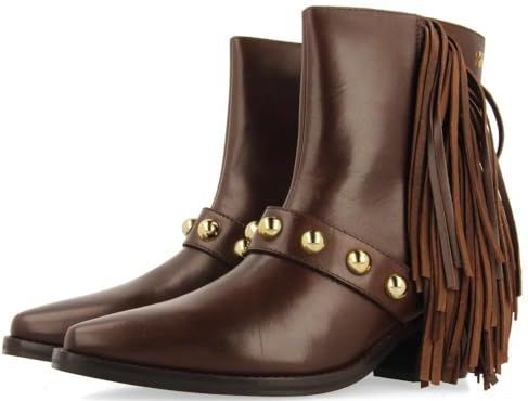 GIOSEPPO Clarksville - Bottines - Marron - Cuir - Franges