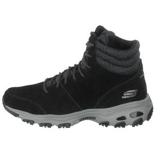 Skechers D'lites Chill Flurry korte schacht laarzen voor meisjes, Black Suede Knit, 37 EU