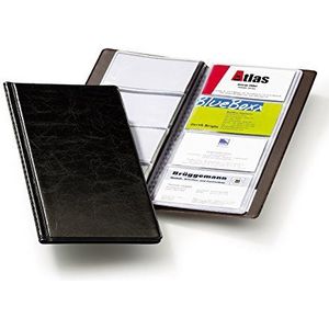 Durable 238001 Visitekaartalbum Visifix 2380, voor 96 kaarten 90 x 57 mm, 115 x 253 x 8, 5 mm, zwart.
