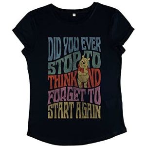 Disney Classics Winnie The Pooh - DID YOU EVER Women's Rolled-sleeve Navy blue S