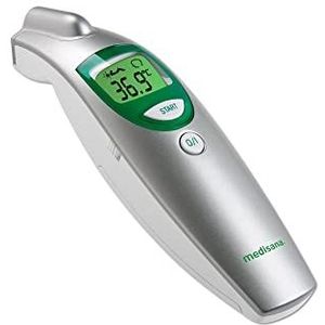 medisana FTN digitale 6in1 voorhoofdthermometer voor baby, kinderen en volwassenen, klinische thermometer met visueel koortsalarm en geheugenfunctie