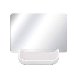 Kleine Wolke Tray Mirror Make-upspiegel, wit spiegel, glas/polyhars, afmetingen: ca. 12 x 17,3 cm.