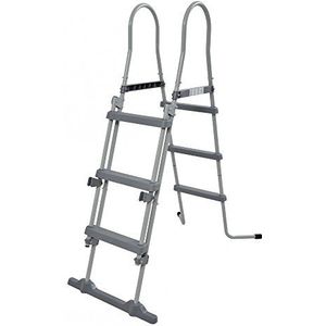 Jilong Zwembadaccessoires Ladder met veiligheidsvoorziening 109 cm, Grijs, 78 x 40 x 36 cm