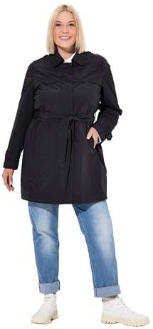 Ulla Popken Tussenmantel  zwart