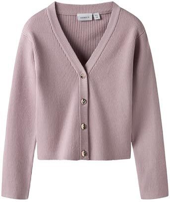 Gebreide Cardigan - Lange Mouwen - Ribgebreid - Verticaal Gestreept