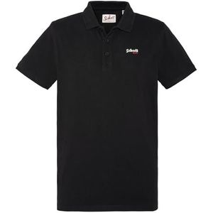 Schott Basic poloshirt, PSCASUAL, Zwart, L