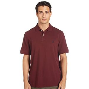Nautica Poloshirt voor heren, van katoen-piqué, korte mouwen, wijnrood, S
