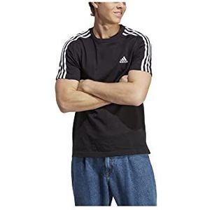 adidas Essentials Single T-shirt met korte mouwen, Black/White, M