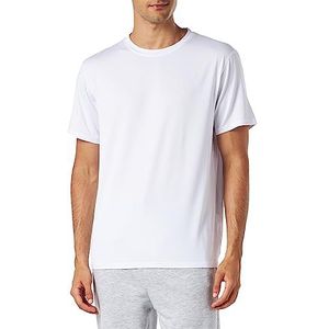 MEETWEE Sportshirt voor heren, hardloopshirt met korte mouwen, mesh, functioneel shirt, ademend, korte mouwen, sportshirt, trainingsshirt voor mannen, Wit-T, XL