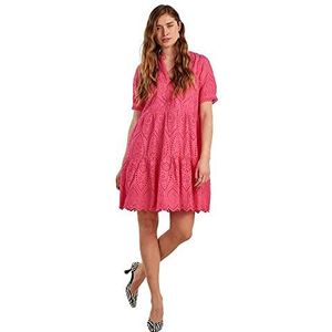 YAS Dames Yasholi Ss Dress S. Noos jurk, Fandango pink., S