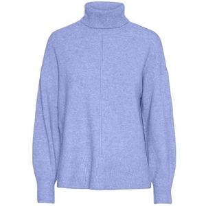 PIECES Dames Pcmalou Ls Rollneck Knit Noos Bc Gebreide Trui, Hydrangea., XL