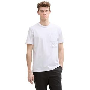 TOM TAILOR T-shirt voor heren, 20000 - wit, M
