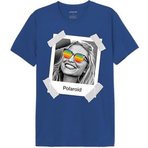 cotton division Polaroid ""Picture Polaroid"" MEPOLARTS012, kobalt, maat XL, Kobalt, XL