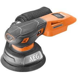 AEG - Excentrische schuurmachine, diameter 125 mm, draadloos, 18 V, SUBCOMPACT – borstelloos – 7000 tot 11000 osc/min, oscillatiediameter 2,4 mm (zonder accu) – BEX18SBL-125-0