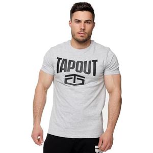 TAPOUT Active Basic Tee T-shirt voor heren, Marl Grijs/Zwart, 3XL, 940001