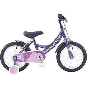 Wildtrak - 14 inch fiets voor kinderen van 3 tot 5 jaar met steunwielen – lila