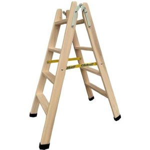 Ladder WOOD 6 treden met haak
