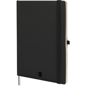 Finocam - Notitieboek Nexo, zachte kaft, Dotted (gestippeld), zwart | Groot notitieboek met microgeperforeerde bladen | Vakje en pennenlus | 72 bladzijden, ideaal voor Bullet Journal