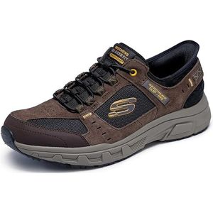Skechers - Slip-ins - Wandelschoenen - Bruin - Mesh en Imitatieleer