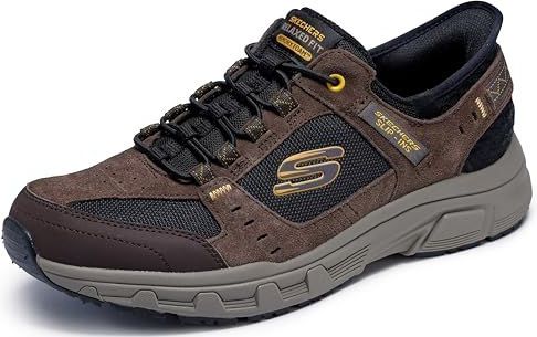Skechers - Slip-ins - Wandelschoenen - Bruin - Mesh en Imitatieleer