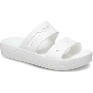 Crocs Baya Platform Sandaal voor dames, Wit, 42/43 EU