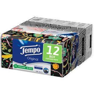 Tempo Zakdoeken box - 4-laags - 12 verpakkingen met 80 zakdoeken in 4 verschillende afbeeldingen (960 zakdoekjes)