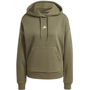 Olive Strata/White - Hoodie - Katoen/Polyester - Regular Pasvorm