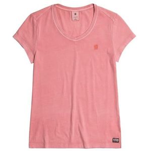 G-STAR Raw Eyben Slim Top 2.0 T-shirt voor dames, met V-hals, roze (Deep Ginger Gd D24533-b059-b892), XXS