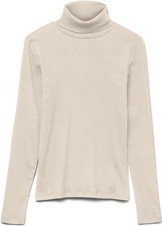 Vmchloe - T-shirt - Rolkraag - Lange Mouwen - Tight Fit