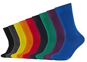 Camano - Sokken - Blauw Geel Rood Zwart - 9 Pack - Jersey