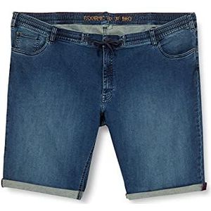 JP 1880 Heren grote maten grote maten Menswear L-8XL Bermuda, FLEXNAMIC®, tot maat 70/35 708366, donkerblauw (dark blue denim), 36W / 32L