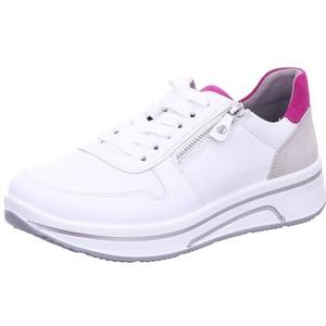 ARA Sapporo Sneakers voor dames, wit, roze, pebble, 39 EU breed, Wit Pink Pebble, 39 EU Breed