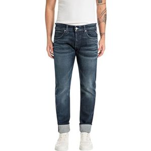 Replay Heren Jeans Grover Straight-Fit, donkerblauw 007, 33W / 32L