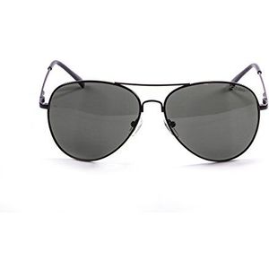 Ocean Sunglasses - Banila aviator - Metalen zonnebril - Montuur: Mat Zwart - Lens: Rook (18110.7)