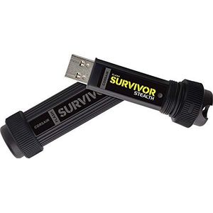 Corsair Flash Survivor Stealth v2 256GB USB-geheugenstick (USB 3.0, robuust, waterafstotend) zwart