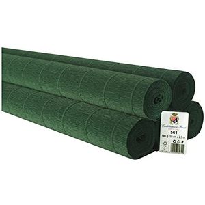 Crespata papier, effen, 180 g, 5 rollen, bosgroen