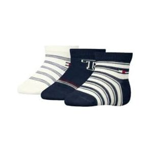 Tommy Hilfiger - Giftbox - 3-pack Sokken - Blauw & Wit - Unisex